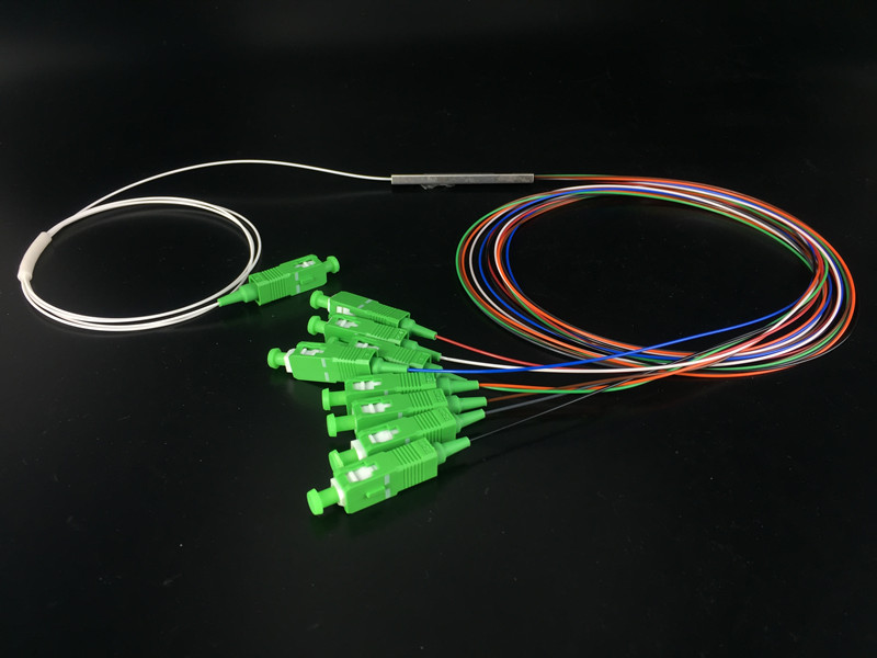 1分16微型钢管PLC分路器0.9mm 彩色出纤SC/APCموصل SC/APC الخائن ,مع PLC أنبوب الصلب16×1