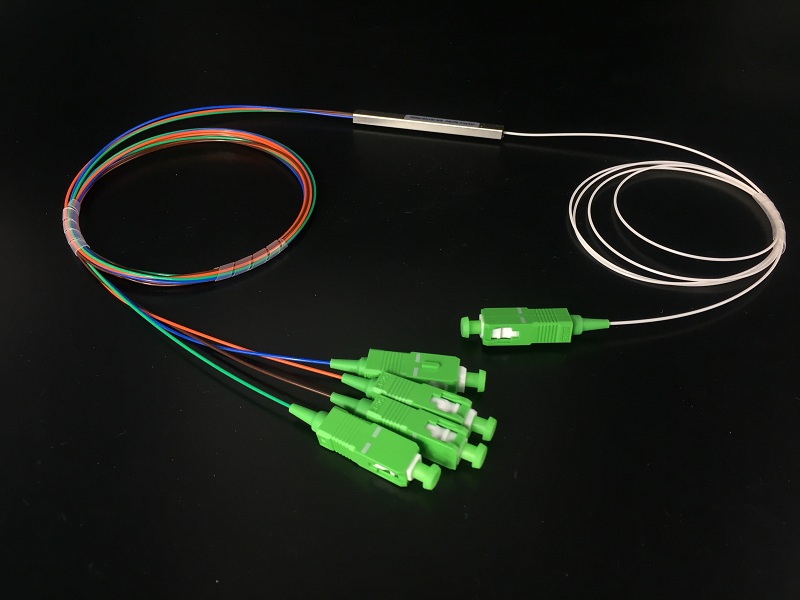 微型钢管1x4 PLC分路器，带SC / APC连接器