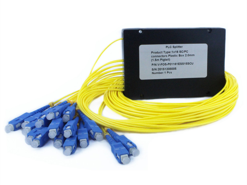 盒式1x16 PLC分路器，带SC / UPC连接器