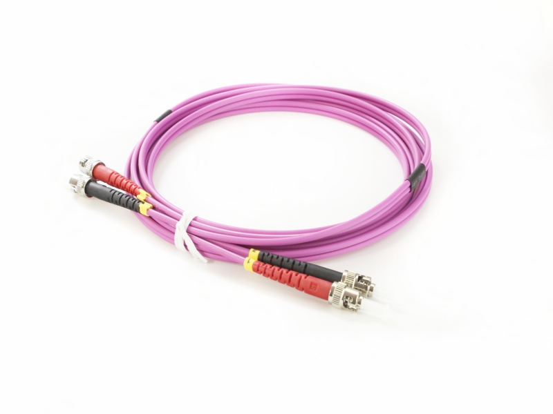 OM4双芯2.0mmST/UPC-ST/UPC光纤跳线